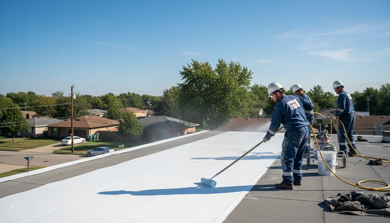 Commercial roof coating in Andalusia, IL near me